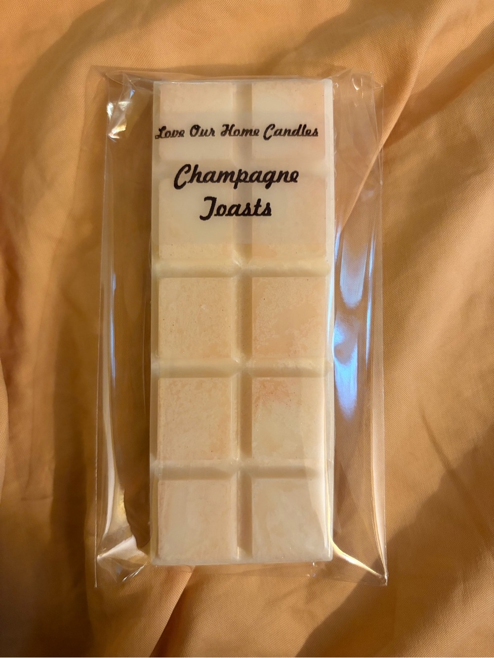 Champagne Toasts Wax Melt Bar handmade